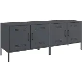vidaXL TV-Schränke 2 Stk. Anthrazit 68x39x50,5 cm Stahl