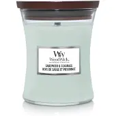 Woodwick Sagewood & Seagrass Duftkerze mit Holzdocht 275 g