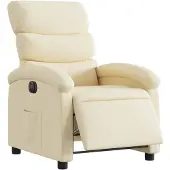 vidaXL Relaxsessel Elektrisch Creme Stoff