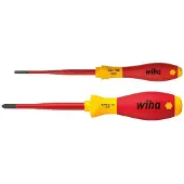 Wiha Schraubendreher Set SoftFinish electric slimFix Schlitz, PlusMinus/Pozidriv 2-teilges Set - 36333