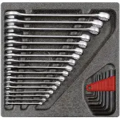 Gedore red R22250000 Ringmaulschlüssel-Satz 4/6 CT-Modul 26-teilig, 3301699