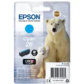 Epson Polar bear 26 Eisbär Claria Premium Single Cyan Tinte, Standardertrag, Cyan, 4,5 ml, 1 Stück(e), 300 Seiten, Einzelpackung