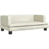 The Living Store Hundebett Creme 80x45x30 cm Samt