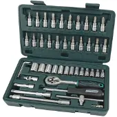 BRÜDER MANNESMANN Steckschlüsselsatz 6,3mm (1/4") 4-14mm (46-teilig)