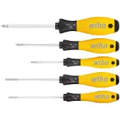 Wiha Schraubendreher Set SoftFinish ESD Schlitz, Phillips 5-teiliges Set - 27252