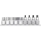 Gedore red R68008009 Schraubendrehereinsätze 1/2 + Leiste 9-teilig, 3301872