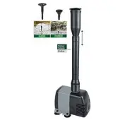 HEISSNER HSP600-00, Verdrängungspumpe, 8 W, AC, 600 l/h, Frostbeständig, Schwarz, Grau