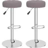 The Living Store Barhocker 2 Stk. Taupe Stoff