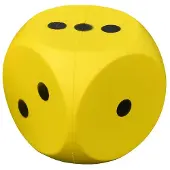 Pre-Sport Schaumstoffwürfel gelb - Lernspielzeug 14 cm