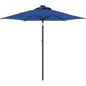 vidaXL Sonnenschirm mit Stahlmast Azurblau 225x225x212 cm