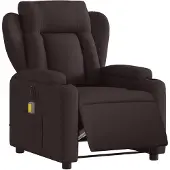 vidaXL Massagesessel Elektrisch Dunkelbraun Stoff