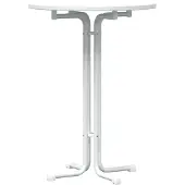 vidaXL Bartisch Weiß Ø80x110 cm Holzwerkstoff und Stahl