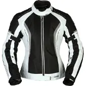 Modeka Khao Air Damen Motorrad Textiljacke, schwarz/hellgrau, 46