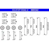 Ate Zubehörsatz, Feststellbremsbacken 03013793422 für MERCEDES-BENZ NISSAN