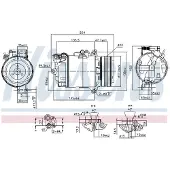 Nissens Kompressor, Klimaanlage 89483 für BMW