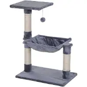 PawHut Kratzbaum 70 cm Kleiner Katzenturm, für kleine Katzen, Grau