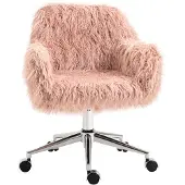Vinsetto Chefsessel Sitzhöhenverstellung Drehstuhl Rosa+Silber