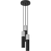 Sollux Hängeleuchte BORGIO 3P schwarz 3xGU10 10W Stahl/Beton 110x20x20cm