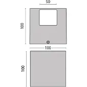 Performance In Lighting LED-Wandleuchte 303348 in Grau, 4WB 3.000K