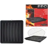 24hShop Grillrost Reinigungstablett / Grillreinigungstasse 67 cm