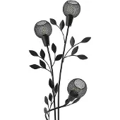 LINDBY Florentiner Stehlampe Kanye, 160 cm, schwarz, 3-flg.