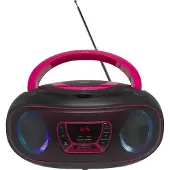 Denver TCL-212BT Boombox mit CD, Bluetooth, USB, AUX & LED-Lichteffekten