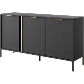 Meble Laski Sideboard Lars Kommode 153,1x39,5x81,4cm anthrazit gold