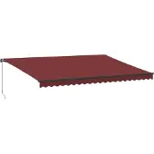 vidaXL Markise Manuell Weinrot 500x350 cm