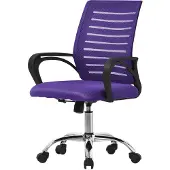 ML-Design Ergonomischer Bürostuhl mit Armlehnen Netzgewebe Lila mit Rollen
