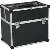 vidaXL Werkzeugkoffer 38x22,5x34 cm Schwarz Aluminum