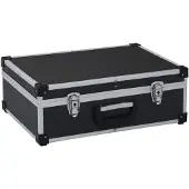 vidaXL Werkzeugkoffer 46 x 33 x 16 cm Schwarz Aluminium