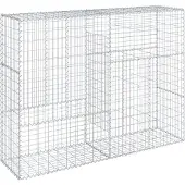 vidaXL Gabione mit Deckel 200x50x150 cm Verzinktes Eisen