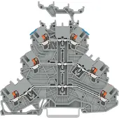 Wago 2200-3233 Dreistockklemme,mit Drücker,Durchgangs-/Durchgangs-/Durchgangsklemme,grau 22003233 - 40 Stück