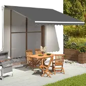 The Living Store Markisenbespannung Anthrazit 4x3,5 m