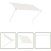 The Living Store Einziehbare Markise 200×150 cm Creme