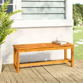 The Living Store Gartenbank 110x35x45 cm Massivholz Akazie