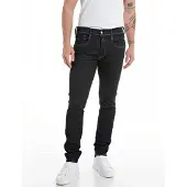 Replay Slim-fit-Jeans "Anbass", Herren, Gr. 33, Länge 36, blau (rinsed), Denim/Jeans, Obermaterial: 74% Baumwolle, 22% Polyester, 4% Elasthan, slim fit normal, Jeans Slim-fit-Jeans