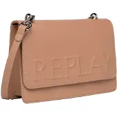 Replay Umhängetasche Schultertasche Crossbody Bag Pale Grey Brown hellbraun