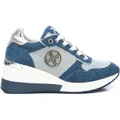 Xti Damenschuhe Schnürschuhe Blau Freizeit