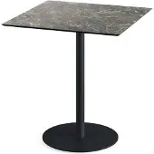 Essentials Urban Terrassentisch Schwarz gestell + Galaxy Marble HPL 70x70 cm