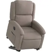 vidaXL Relaxsessel mit Aufstehhilfe Elektrisch Taupe Stoff