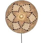 Good&Mojo Wandlampe Andros, natur/weiß, Stecker, Ø 45 cm