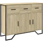 vidaXL Sideboard Sonoma-Eiche 97x32,5x74,5 cm Holzwerkstoff