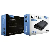 NOX Lite 3.5, HDD / SSD-Gehäuse, 3.5", SATA, USB Anschluss, Schwarz