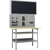 The Living Store Werkbank mit 3 Werkzeugwänden und 1 Wandschrank