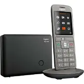 Gigaset CL660, Analoges/DECT-Telefon, Kabelloses Mobilteil, Freisprecheinrichtung, 400 Eintragungen, Anrufer-Identifikation, Anthrazit