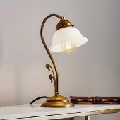 BERLINER MESSINGLAMP Geschwungene Tischleuchte Hannelore