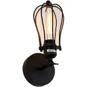 EDM Vintage 32105 E27 60w Wandleuchte Schwarz Schwarz One Size