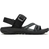 Merrell Sandale District 4 Backstrap (aus Vollnarbenleder) schwarz Damen