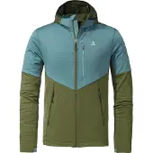 Schöffel Fleecejacke Hydalen Hoody (atmungsaktiv, schnell trocknend, 2-Wege-Stretch) olivegrün/blau Herren